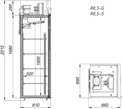 Холодильный шкаф Аркто R0.5-S (P) короткая ручка - 4