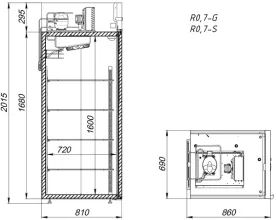 Холодильный шкаф Аркто R0.7-S (P) короткая ручка - 4