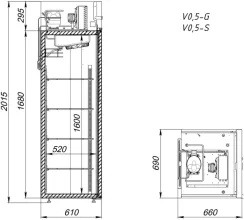 Холодильный шкаф Аркто V0.5-S (P) короткая ручка - 4