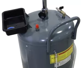 Установка для слива масла/антифриза KraftWell KRW1803.80L с круглой подъемной ванной, мобильная, объем 80 л - 4