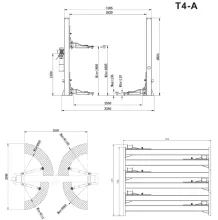 Подъемник двухстоечный FLYING T4A 4 т - 2