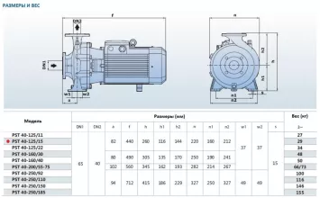 Насосный агрегат моноблочный фланцевый PURITY PSTC 40-125/15 (N) - 4