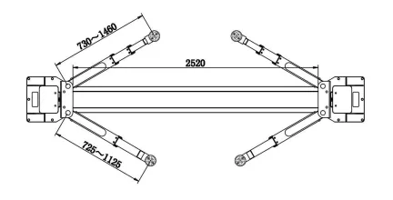 Двухстоечный подъемник KraftWell VERSA 2A  г/п 4 т - 4