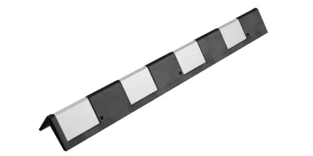 Демпфер угловой резиновый ДУ-12 белый с прямыми светоотражателями - 1