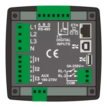 Анализатор сети Datakom DKM-411 96x96 мм, 3.5TFT цв, Ethernet, USB/Host, USB/Dev, RS485, RS232, 2-вх, 2-вых, AC - 2