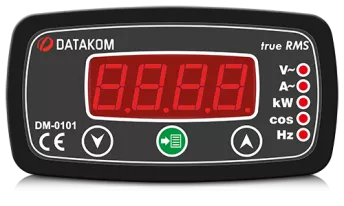 Щитовой измерительный прибор Datakom DM-0101 мультиметр, 1-фазный, 96х48 - 1