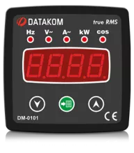 Щитовой измерительный прибор Datakom DM-0101 мультиметр, 1-фазный, 96х96 - 1