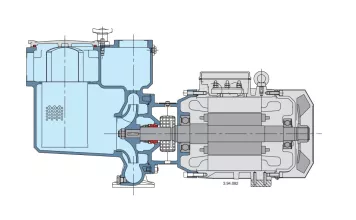 Насос для бассейна Calpeda NMP 50/12HE с предварительным фильтром - 3