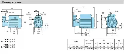 Насосный агрегат вихревого типа Calpeda T 70 230/400/50 Hz - 3