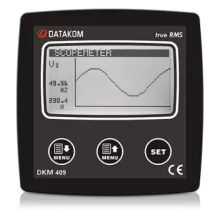 Анализатор сети Datakom DKM-409-S4 96х96 мм, 2.9 LCD, RS-485, 31 гармоника, AC - 1