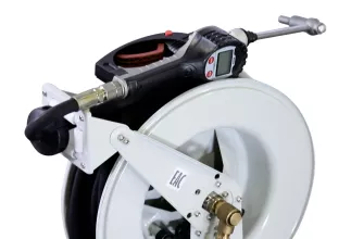 Насос для перекачки масла KraftWell KRW1742S настенный, с катушкой - 6