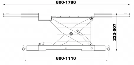 Траверса с пневмоприводом KraftWell KRWJB2P (г/п 2000 кг) - 2