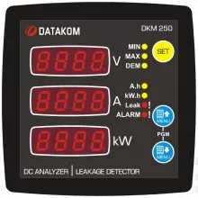 Анализатор сети постоянного тока и детектор утечки на землю Datakom DKM-250 - 1