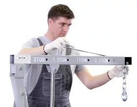 Кран складной KraftWell KRWC2 2000 кг двухтактный - 4
