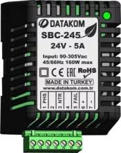 Зарядное устройство Datakom SBC-245 (24В, 5А, 100-240В, на дин-рейку) - 1
