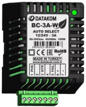 Зарядное устройство Datakom BC-3A-W (12B/24В, 3А, 100-240В, на дин-рейку) - 1